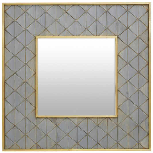 Mango Wood Square Wall Mirror | Siro