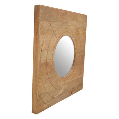 Mango Wood Square Wall Mirror | Sona