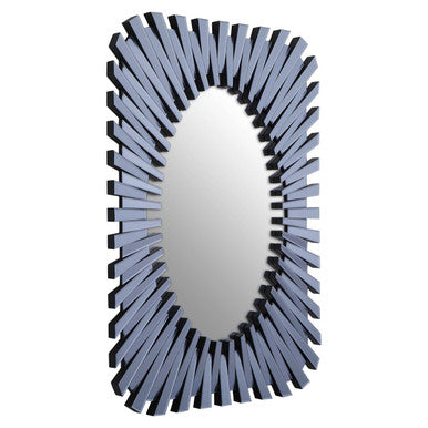 Grey Rectangular Sunburst Wall Mirror | Jade