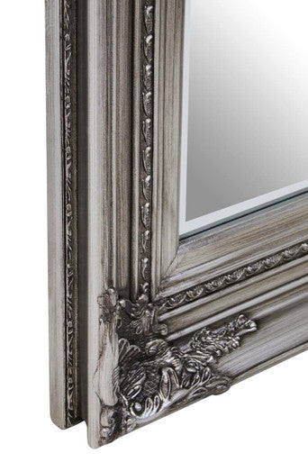 Silver Wooden Frame Wall Mirror | Lori