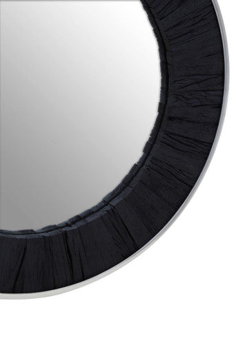 Kerala Black Round Wall Mirror