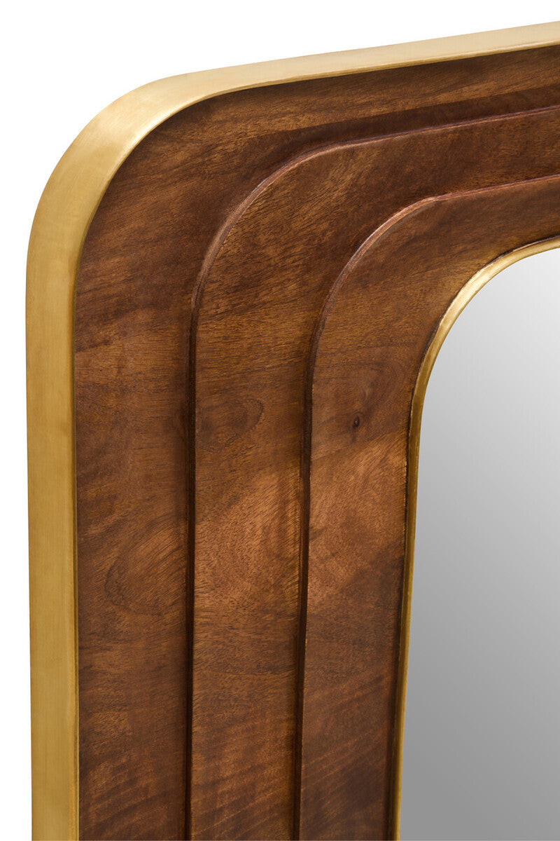 Sangar Mango Wood Carved Design Wall Mirror