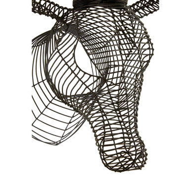 Zania Black Wire Antelope Head
