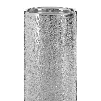 Silver Hammered Effect Large Candle Holder | Safia