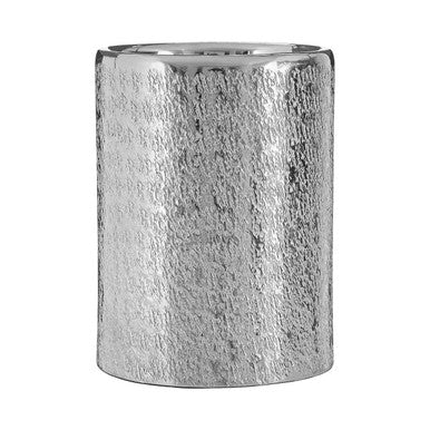 Silver Hammered Effect Small Candle Holder | Safia
