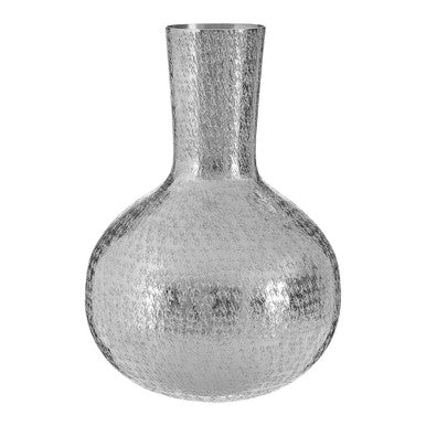 Silver Hammered Effect Bottle Vase | Safia