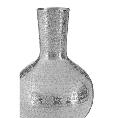Silver Hammered Effect Bottle Vase | Safia