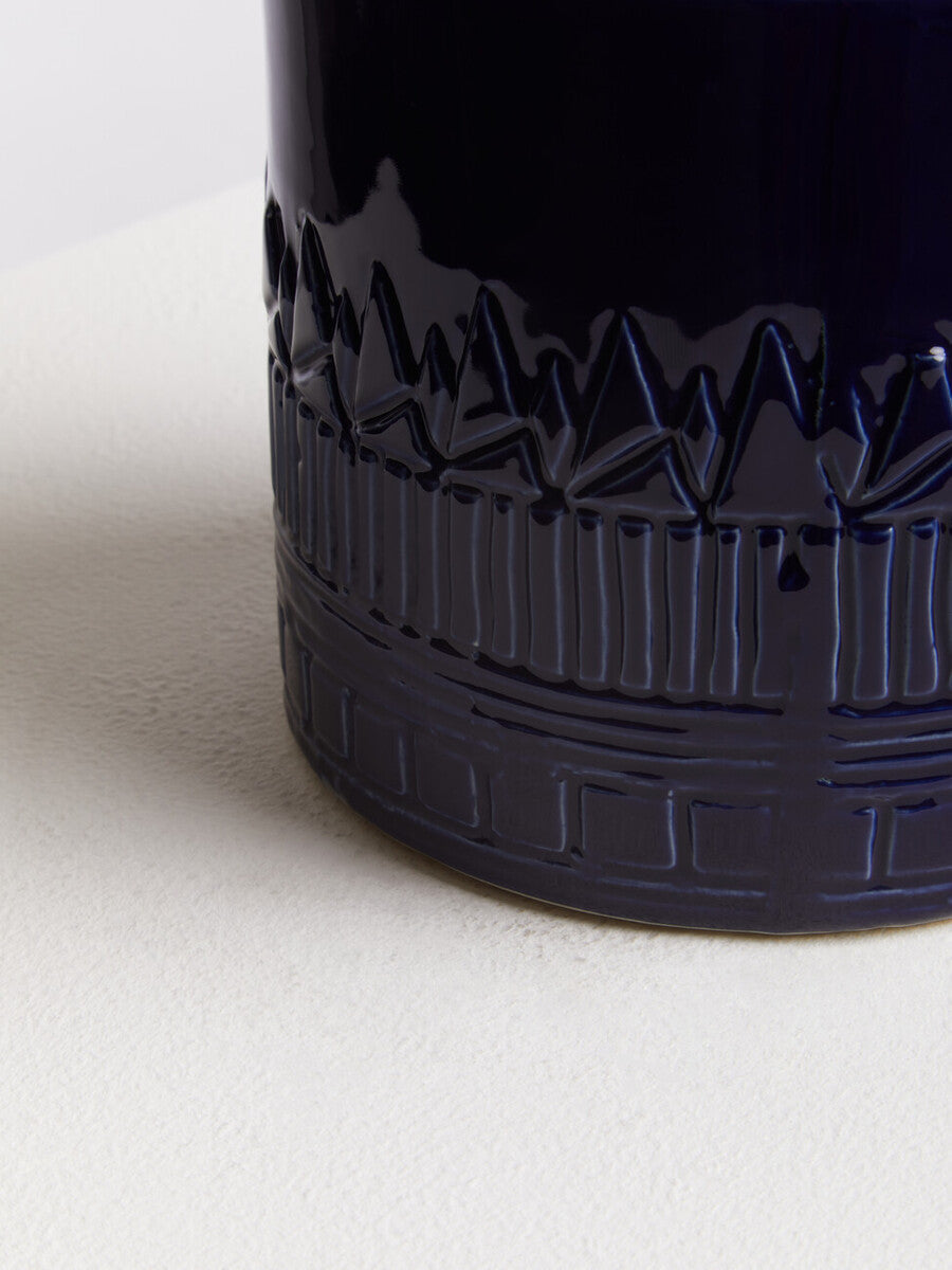 Petra Blue Finish Planter