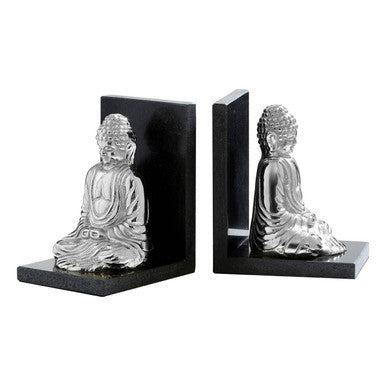 Set of 2 Buddha Bookends with Marble Base | Kinsley