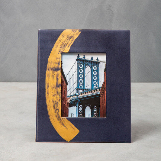 Alma Blue And Gold 5In X 7In Large Photo Frame