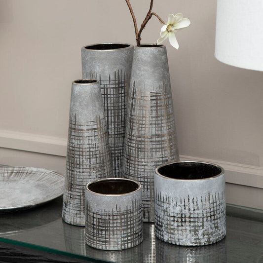 Embra Small Grey Ceramic Planter