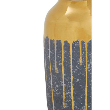 Cyrus Grey and Gold Large Vase
