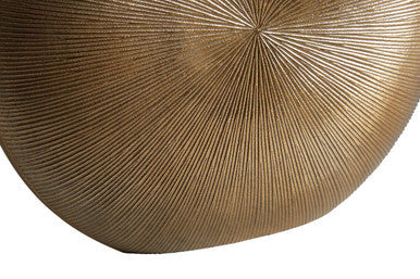 Estrella Small Gold Finish Round Vase