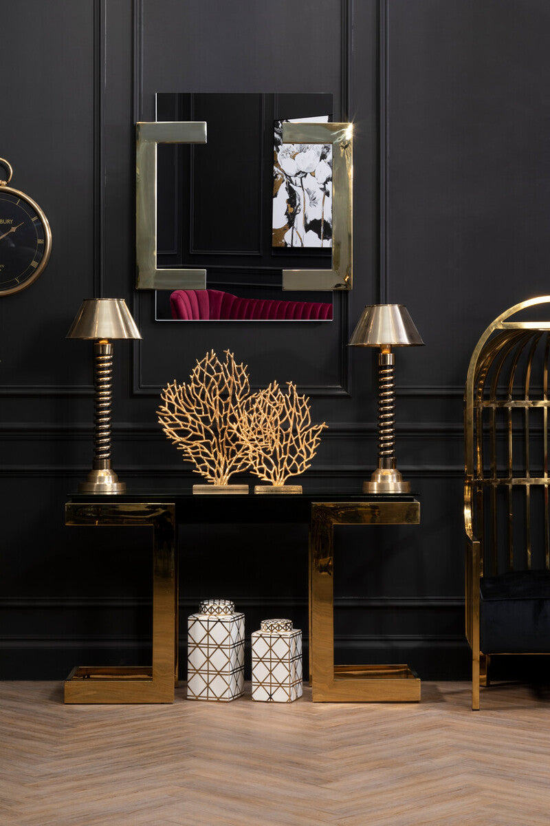 Prato Large Gold Finish Coral Sculpture