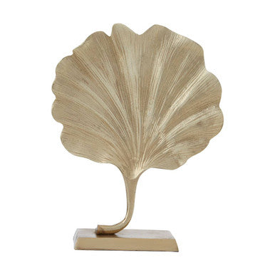 Prato Gold Finish Ginkgo Leaf Sculpture