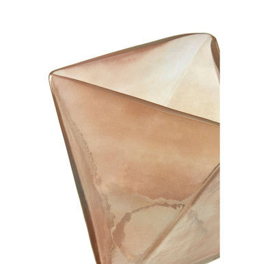 Large Pink Glass Candle Holder | Rambia
