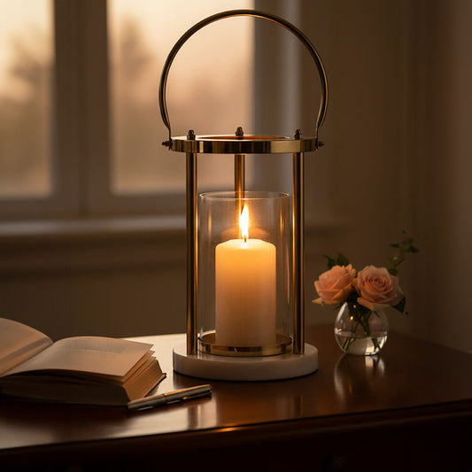 Martina Hurricane Lamp with Handle