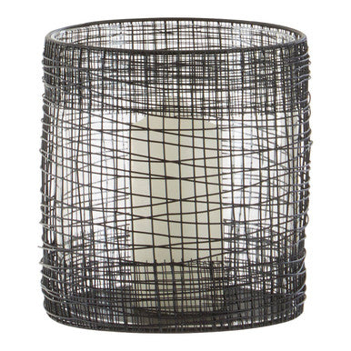 Woven Wire Candle Holder with Glass Insert | Trento