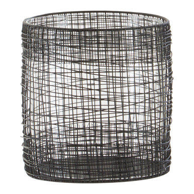Woven Wire Candle Holder with Glass Insert | Trento