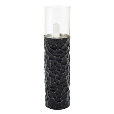 Akola Large Floor Standing Hurricane Candle Holder In Black