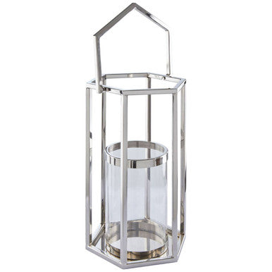 Large Silver Hexagonal Lantern | Herber