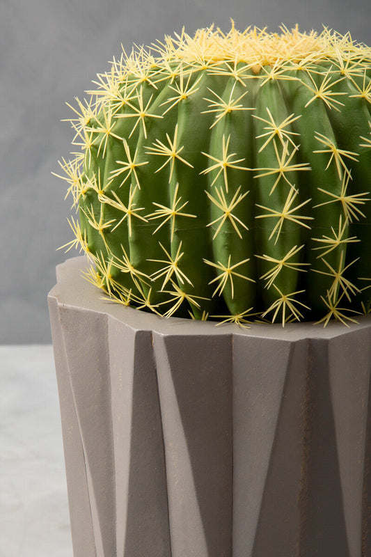 Darnell Small Grey Faceted Planter