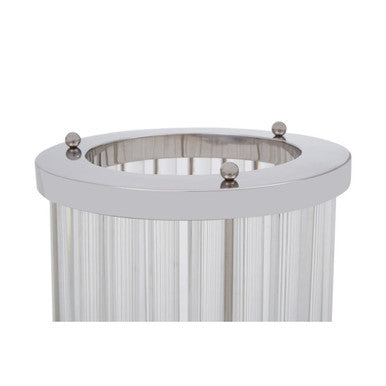 Small Silver and Glass Candle Holder | Franklin