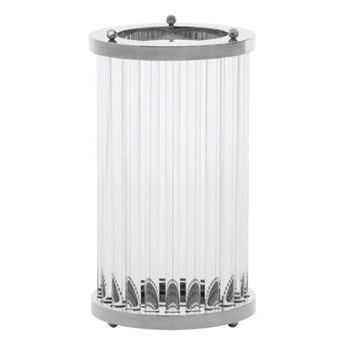 Large Silver and Glass Candle Holder | Franklin