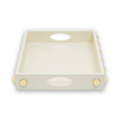 Frida Cream and Gold Studded Tray