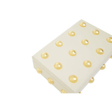 Large Cream and Gold Trinket Box | Frida