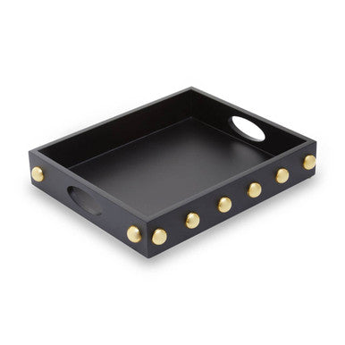 Frida Black and Gold Studded Tray