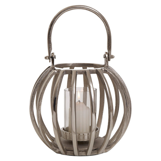 Small Silver Finish Lantern | Aura