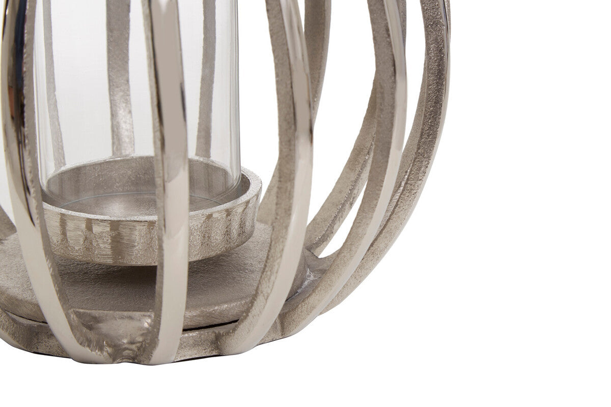 Small Silver Finish Lantern | Aura
