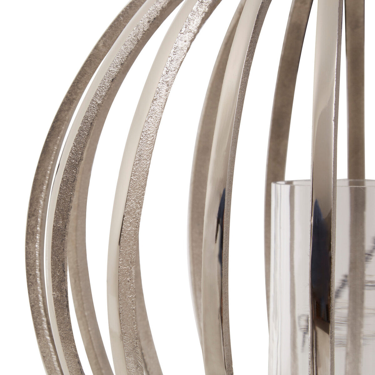 Large Silver Finish Lantern | Aura