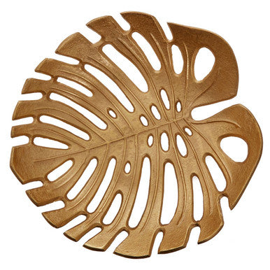 Monstera Large Gold Finish Leaf Dish | Prato