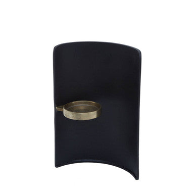 Black and Gold Finish Candle Holder | Daito