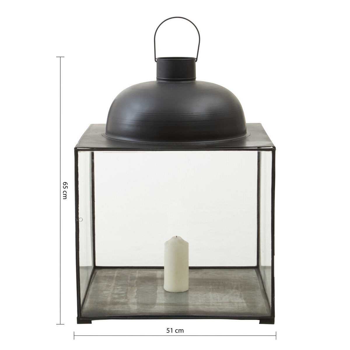 Large Black Square Lantern | Preston
