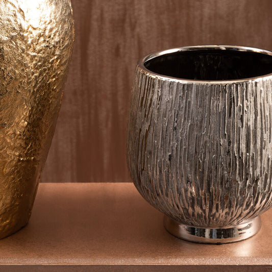 Hesper Small Silver Ceramic Planter