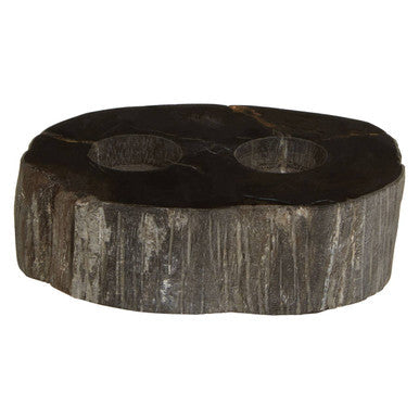 Petrified Wood 2 Tealight Holder | Relic