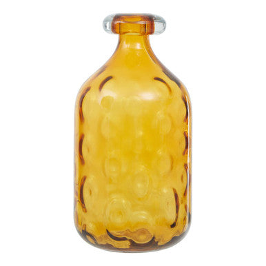 Huda Amber Tall Glass Bottle Vase
