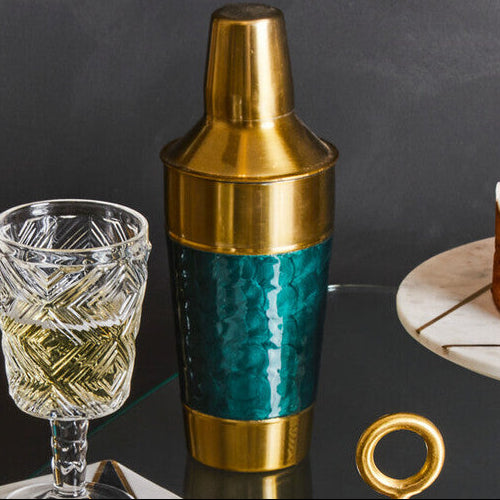 Carolina Green Enamel 4 Piece Cocktail Set