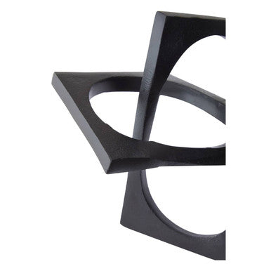 Prato Black Finish Square Knot Sculpture
