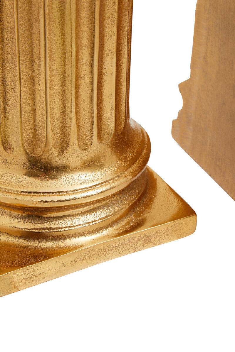 Kensington Townhouse Set of 2 Gold Pillar Bookends