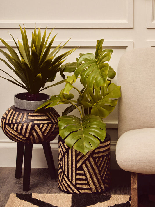 Darnell Natural And Black Planter