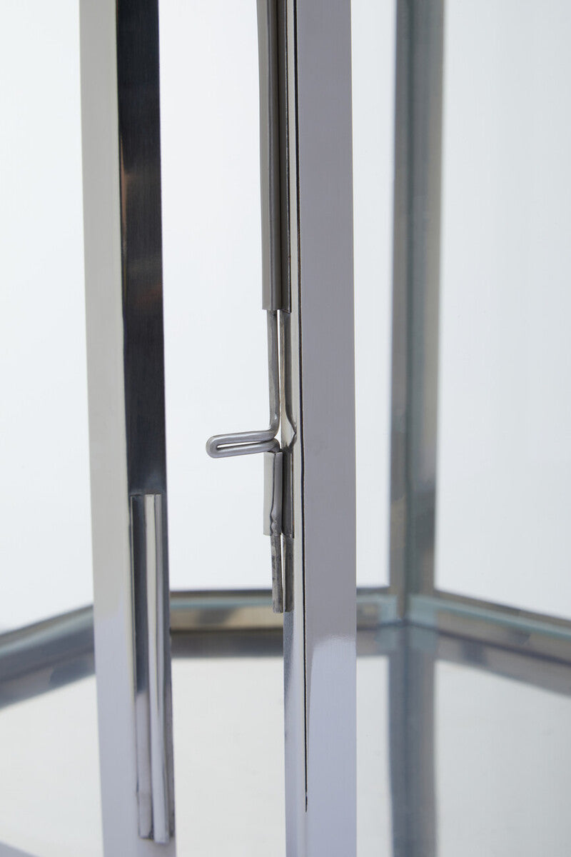 Large Silver Steel Lantern | Herber