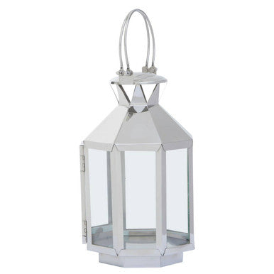 Herber Small Silver Steel Lantern