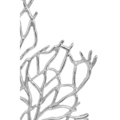 Prato Large Silver Nickel Finish Coral Sculpture