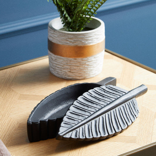 Prato Black Finish Plume Box