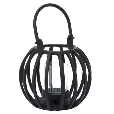 Small Matte Black Finish Lantern | Aura