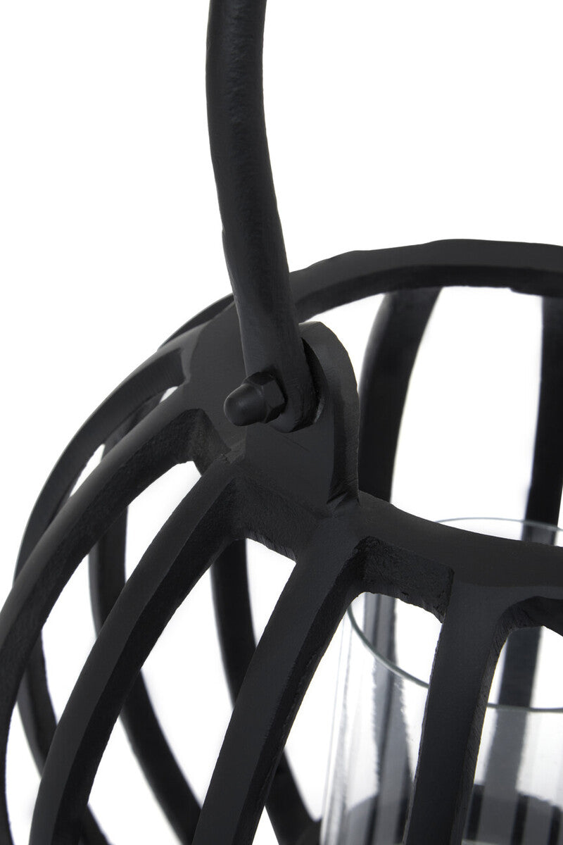 Small Matte Black Finish Lantern | Aura